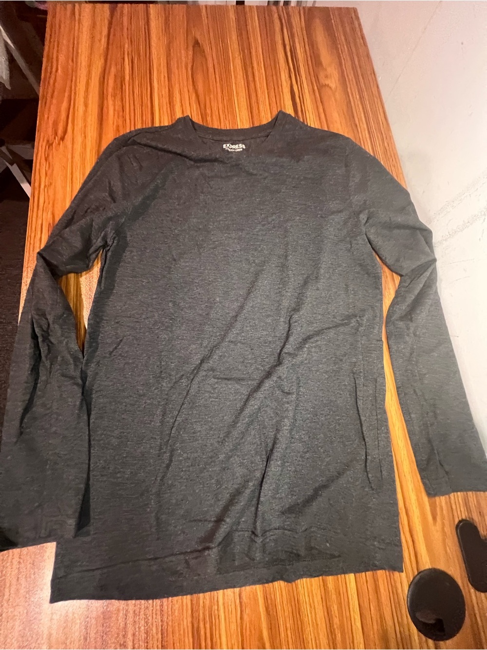 #7 Express Men's Long Sleeve Crew Neck Shirt - Dark Gray